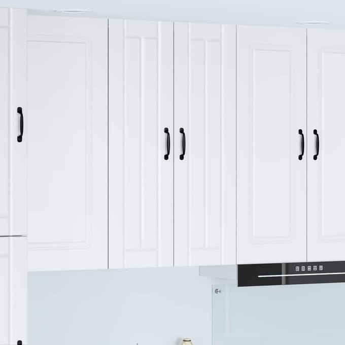 vidaXL - Wandkast - LUCCA - Wit - 60 - x - 31 - x - 100 - cm - Bewerkt - hout