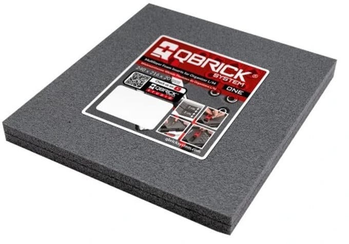 QBRICK System - Foam Inleg voor Organizer - M/L - Technische Foam - Dubbele Laag