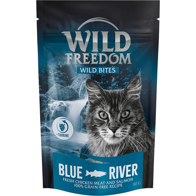 Wild Freedom Snack - Wild Bites 80 g (Graanvrij) - Blue River - Kip & Zalm