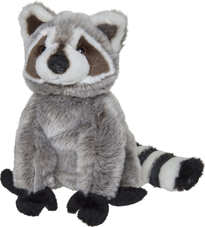 Nature Planet pluche wasbeer knuffel - 22 cm - wasberen knuffels