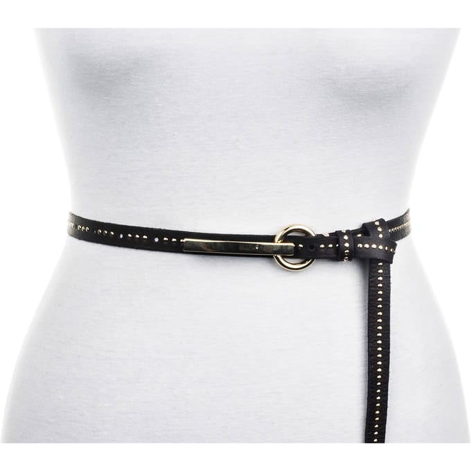b.belt Leren Riem Cher Belt W70 Black Zwart
