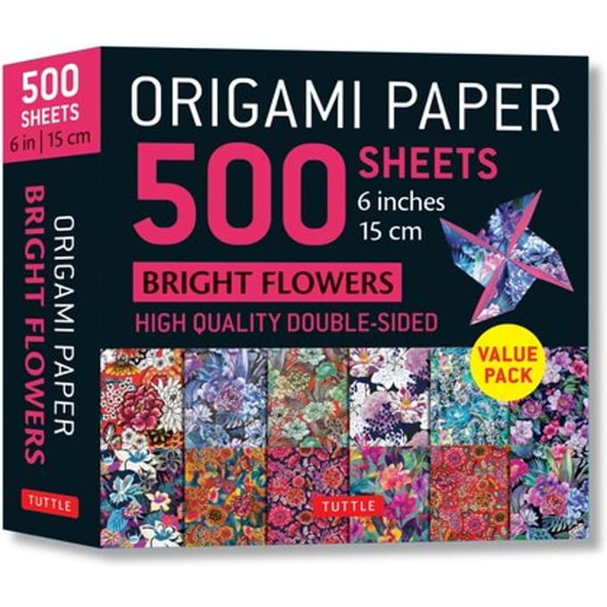 Origami Paper 500 Sheets Bright Flowers 6" (15 Cm)