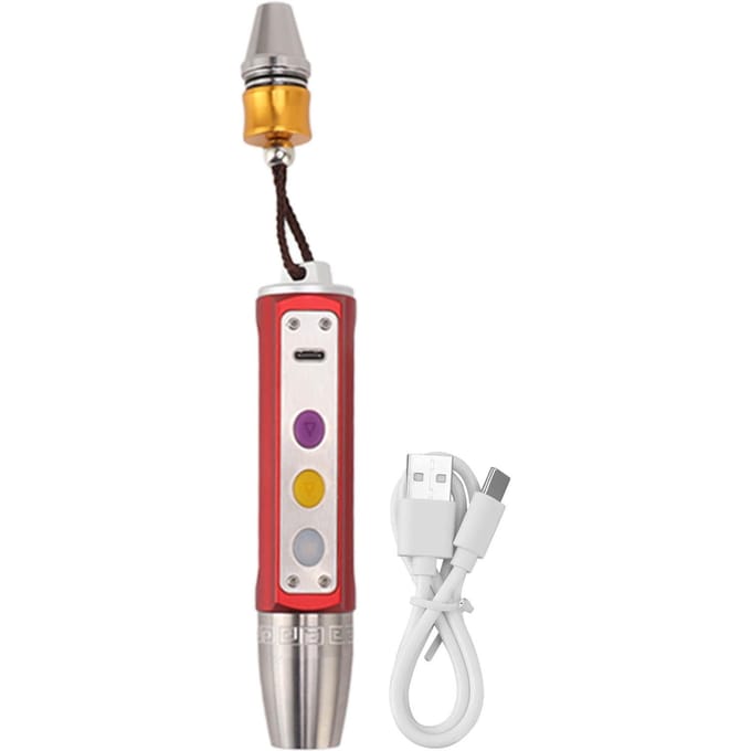 Lumière d'évaluation du jade Lampe de poche LED à 3 sources lumineuses à gradation continue pour bijoux rouge