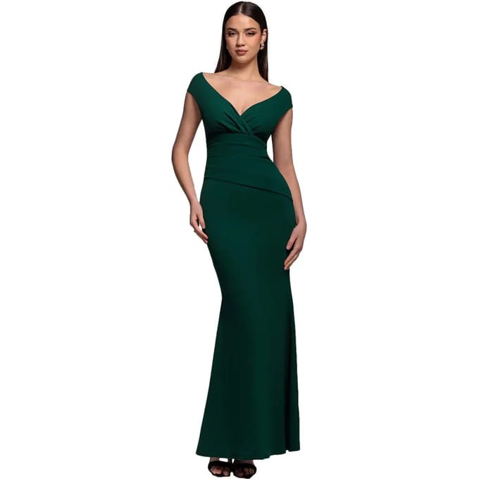 Damesjurk Goddiva Bardot Maxi