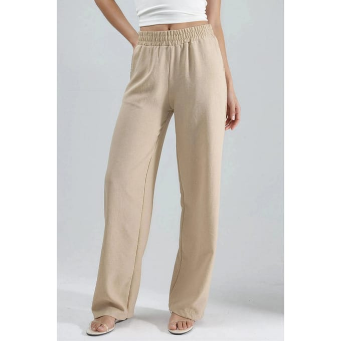 Elastische Taille Rechte Broek