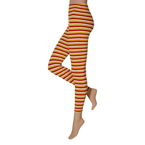 Oeteldonk Legging Dames - Rood/Wit/Geel - S/M