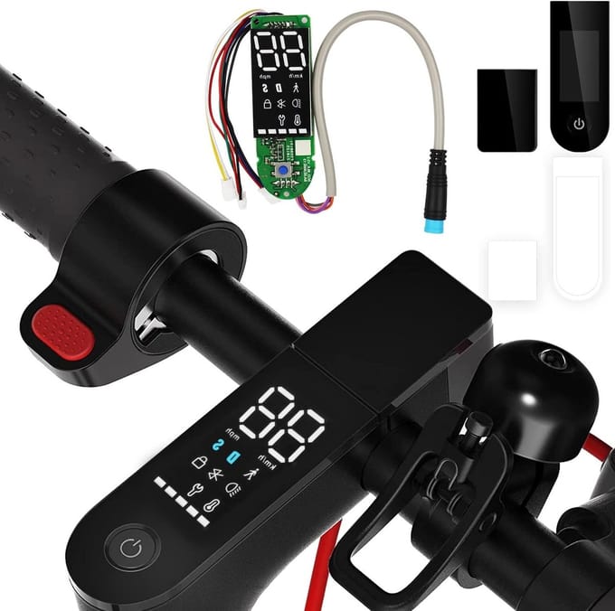 Scooter Dashboard Bluetooth V2.0 with 3 Connection Cables, Dashboard PCB + Cover, Compatible with Xiaomi M365Pro Pro2 - ShopVlot