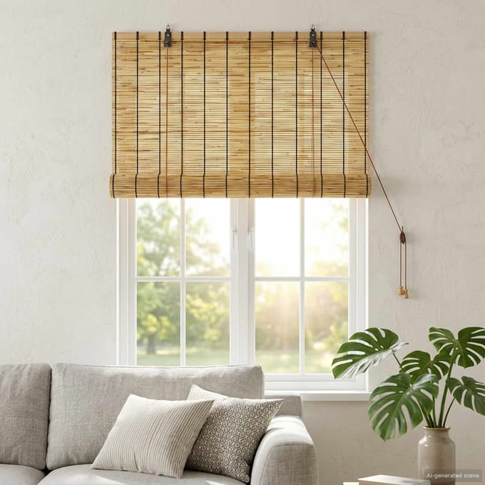 vidaXL - Rolgordijn - Naturel - 100 - x - 160 - cm - Riet