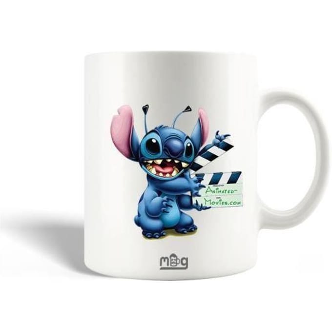 Mug en Céramique - Stitch - 30cl - Blanc - Compatible Lave-Vaisselle - Micro-Ondes