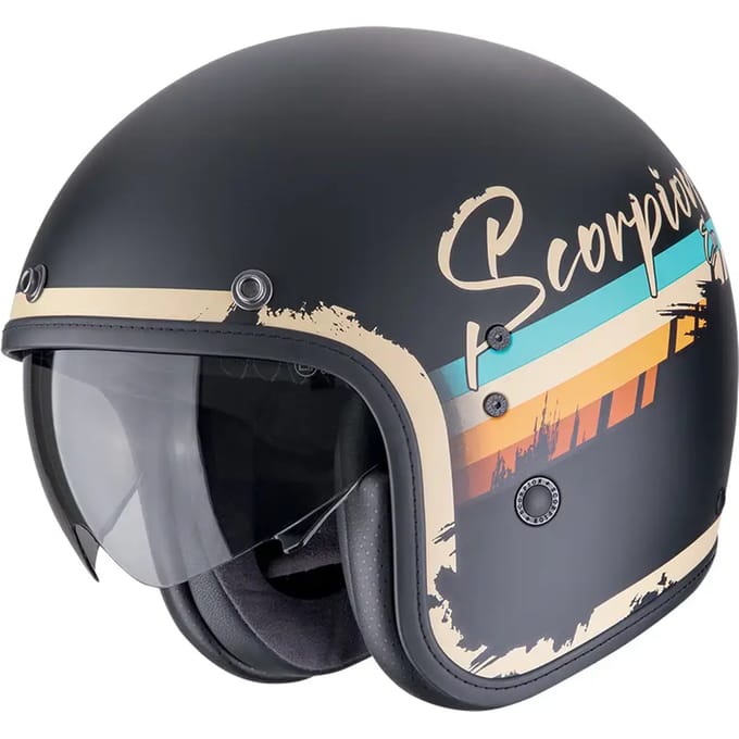 Scorpion Belfast Evo Adonis Zwart Beige Jethelm - Helm