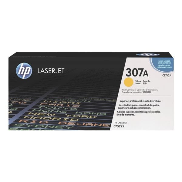 HP CE742A nr. 307A toner cartridge geel (origineel)