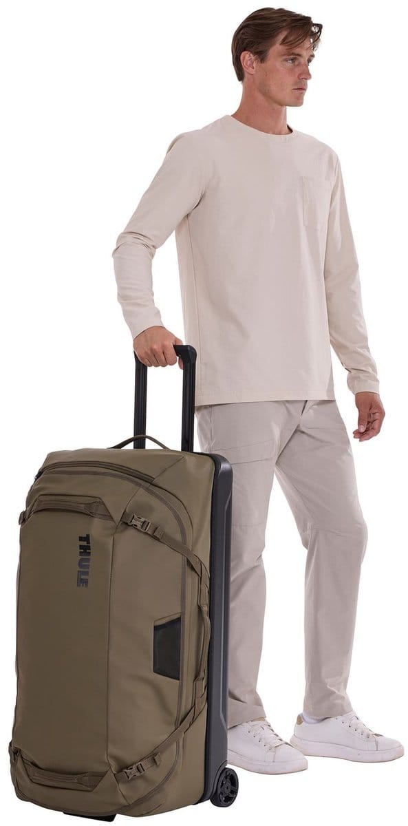 THULE trolley reistas Chasm Recycled Rolling Duffel 110L Deep Khaki bruine 80cm