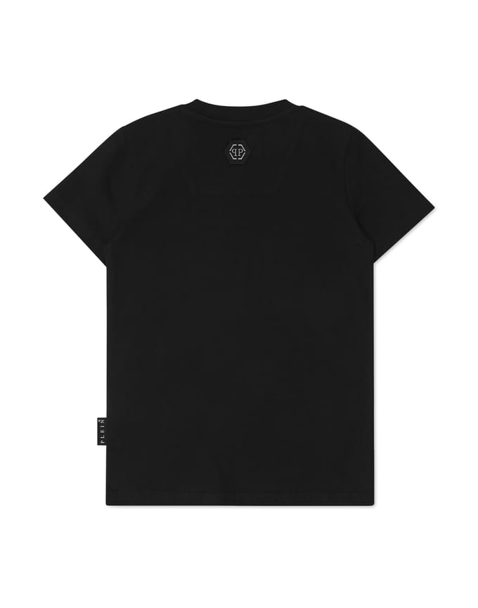 T-Shirt Round Neck Ss With Crystals Teddy Bear