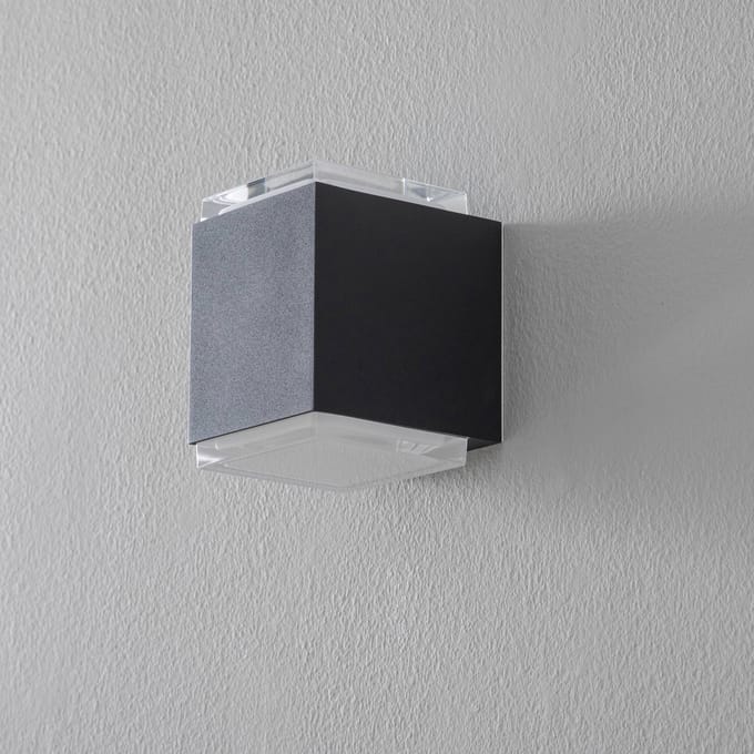BEGA 50063 LED wandlamp 3.000 K 9 cm fluweelzwart