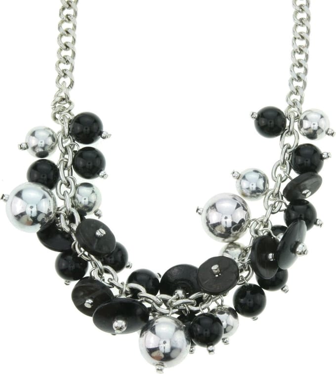 Behave - Statement ketting dames - Kralen en knopen - 40 cm