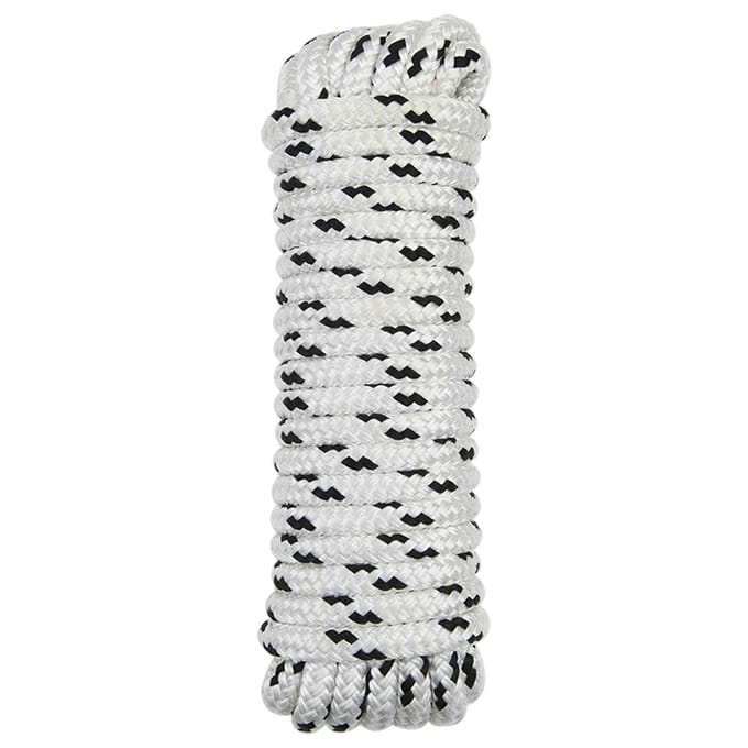 vidaXL - Boottouw - 2 - mm - 6 - m - Wit - en - zwart - Polyester