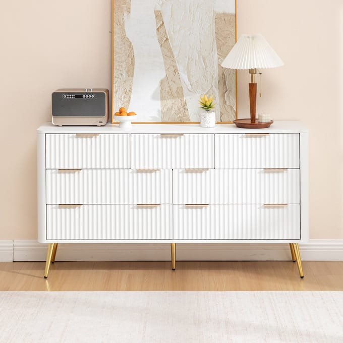 REDOM - Ladekast - 7 Laden - Softclose - Modern - Voor Slaapkamer - MDF - Wit