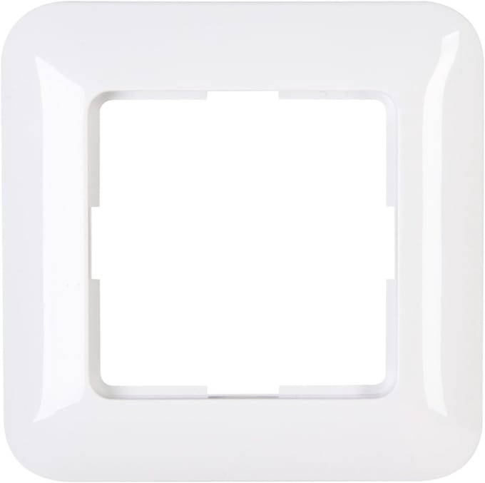 Afdekraam Enkel - Schakelaar Frame - Wandmontage - Duurzaam Materiaal - 8.1x0.9cm - Arctisch Wit
