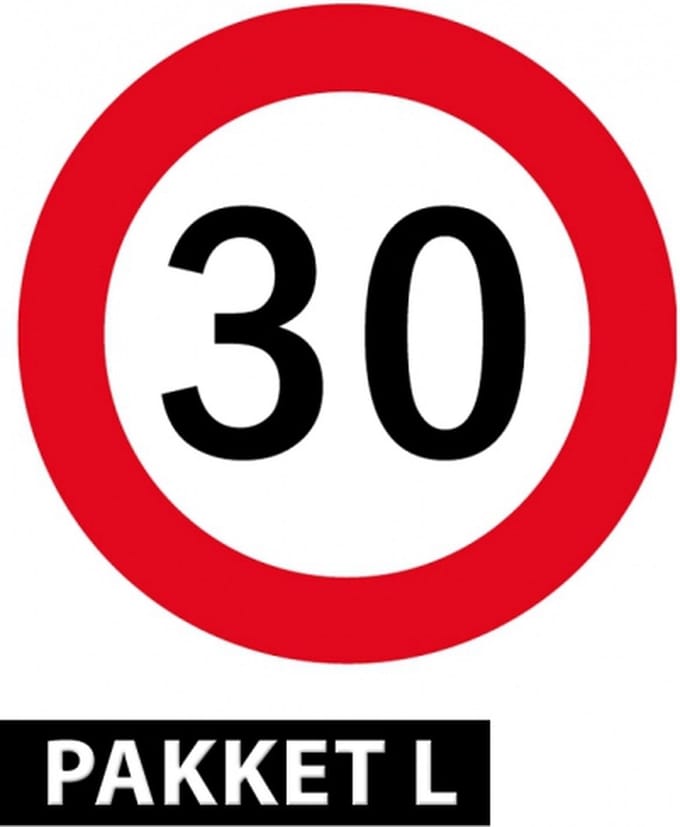 30 jaar versiering feestpakket groot
