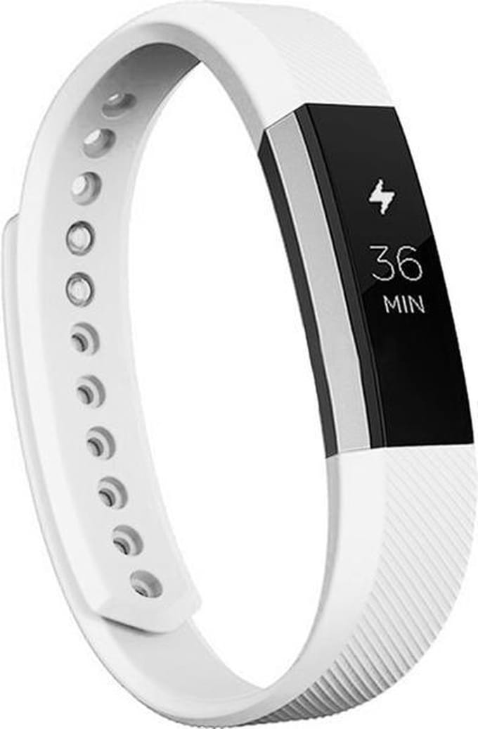 KELERINO. Siliconen bandje geschikt voor Fitbit Alta - Wit - Small