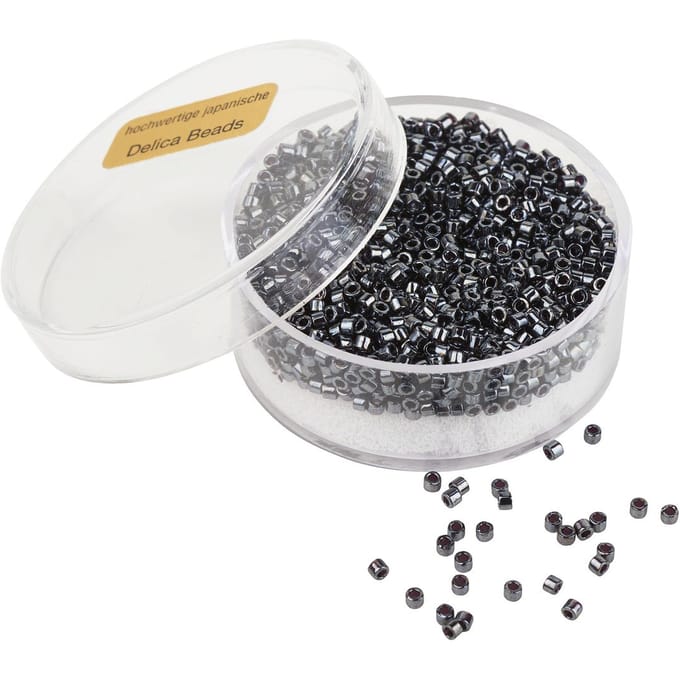 Delica Rocailles, Ø 2 mm - Hematieten
