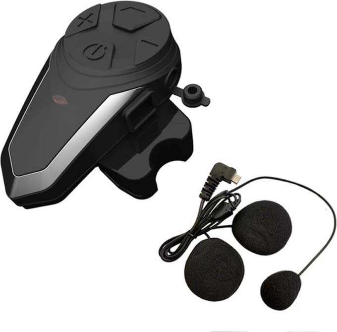 Intercom Motor Helm - Motor Communicatie Handsfree - Motorhelm Headset Bluetooth Draadloos - Zwart