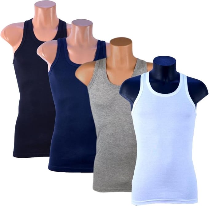 4 stuks Top Kwaliteit onderhemd - 100% katoen - Nice - Maat S