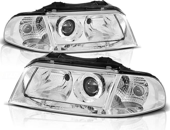 Koplampen AUDI A4 01 99-11 00 CHROOM