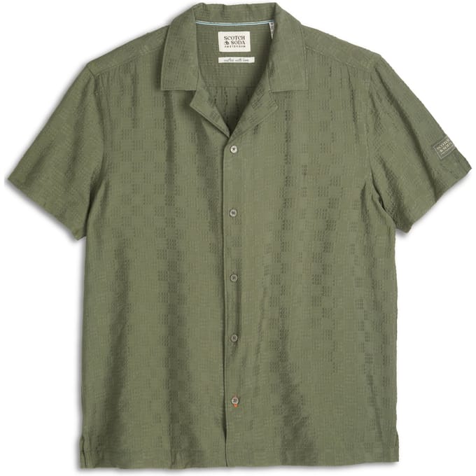 Scotch & Soda Solid Camp Shirt Thyme Taglia: S | Camicie Casual Outlet | Uomo