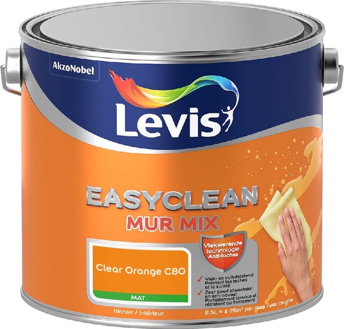 Levis - Easyclean Mur Mat Mix - Clear Orange C80 - Mengverf - 2,5 L