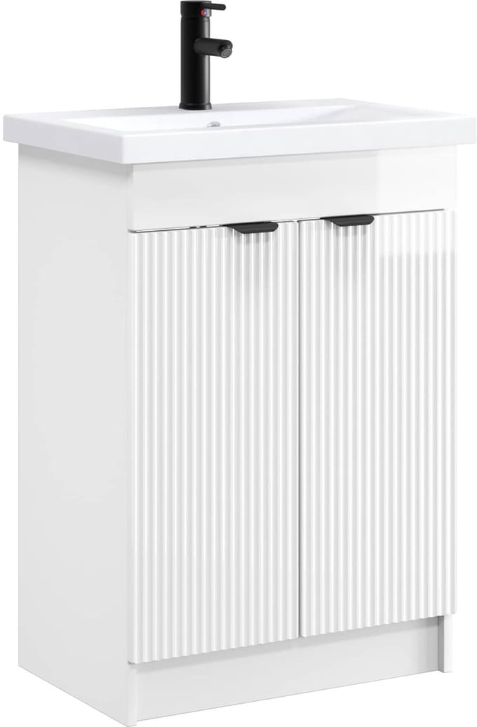 vidaXL - Badkamermeubel - Set - Hoogglans - Wit - 78,5 - x - 37,5 - x - 81 - cm