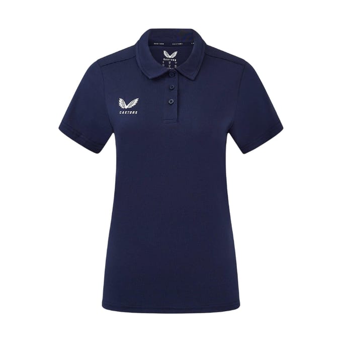 Castore Poloshirt met kraag en logo voor dames (Peacoat)