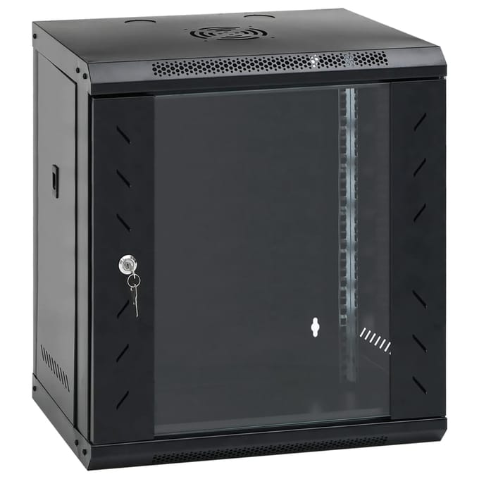 vidaXL Netwerkkast wandgemonteerd 12U 19" IP20 53x40x60 cm