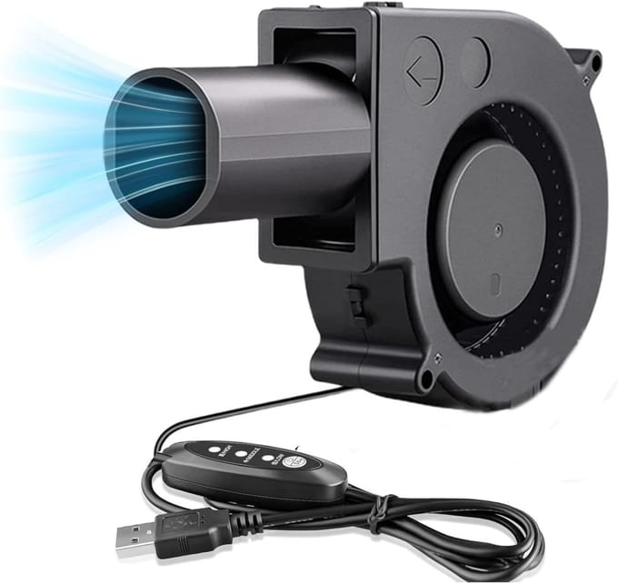 Allecto - Usb Blower - Borstelloze ventilator - Stil - Zwart - Mini