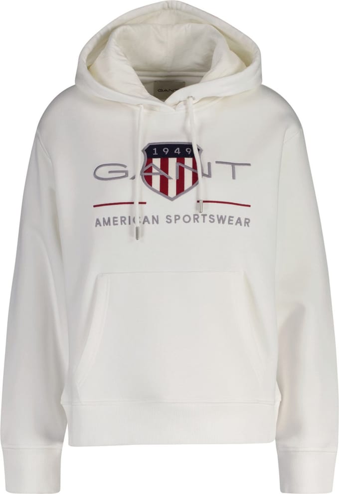 Gant Archive Shield Hoodie Wit XL Vrouw