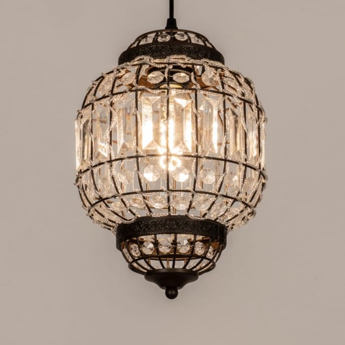 Lumidora Hanglamp 75760 - MO - E27 - Bruin - Metaal - ⌀ 23 cm