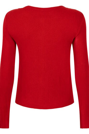 Hunkemöller Geribde Jersey Cardigan Rood