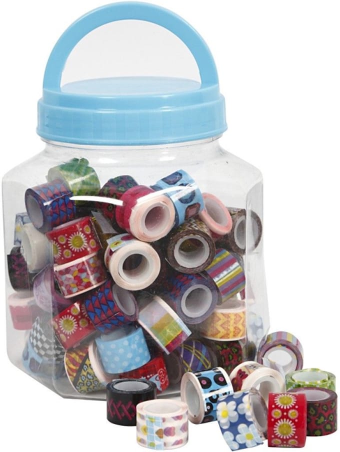 Creativ Company Tape with Print in Pot 90pcs.