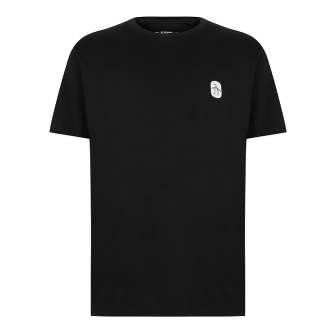 Original Penguin Heren Basic T-shirt met ronde hals (Echt zwart)