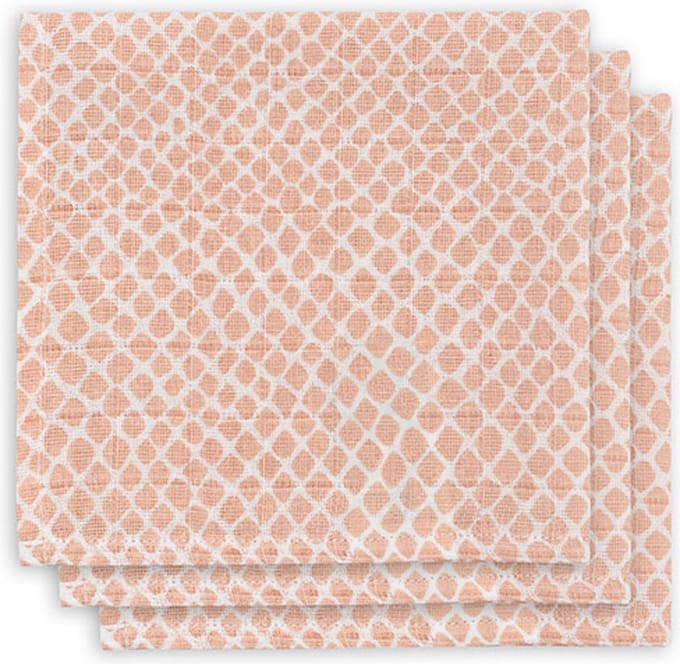 Jollein Hydrofiel Monddoekje Snake - Pale Pink - 3 Stuks