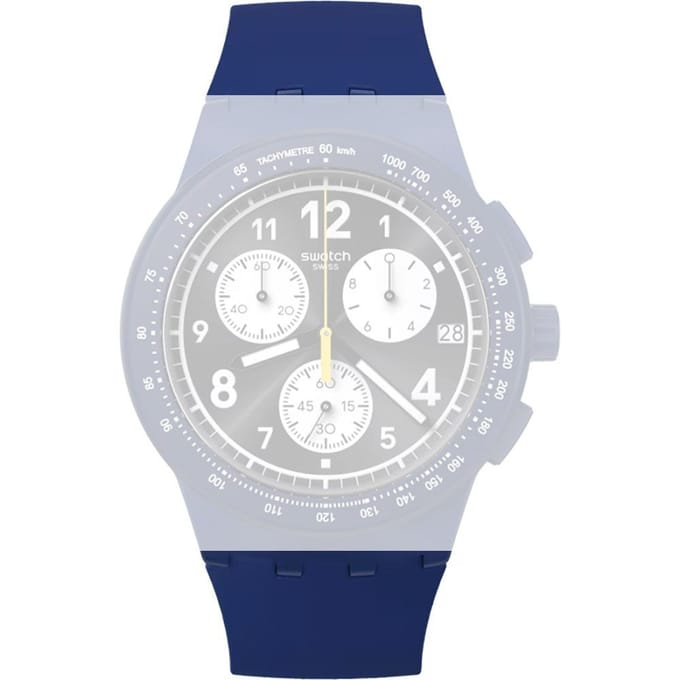 Swatch Plastic - New Chrono - SUS ASUSN418 Nothing Basic About Blue band