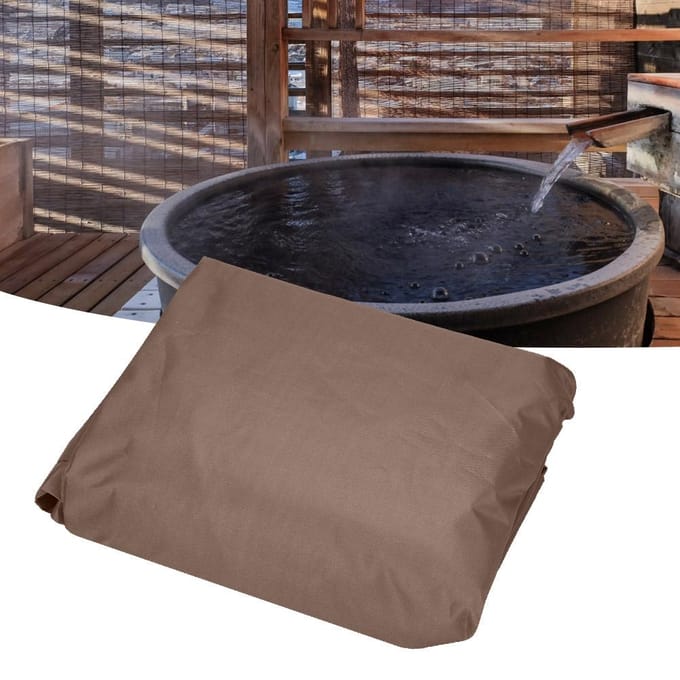 Buiten Vierkante Kuip Hot Spring Spa Bad Stofdichte Hoes Waterdichte Bescherming (Koffie) gray
