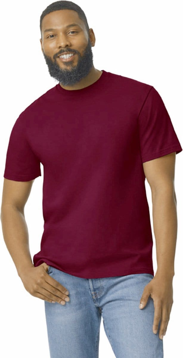 Gildan Heren-T-shirt Softstyle Midweight GI65000 - Maroon - XL