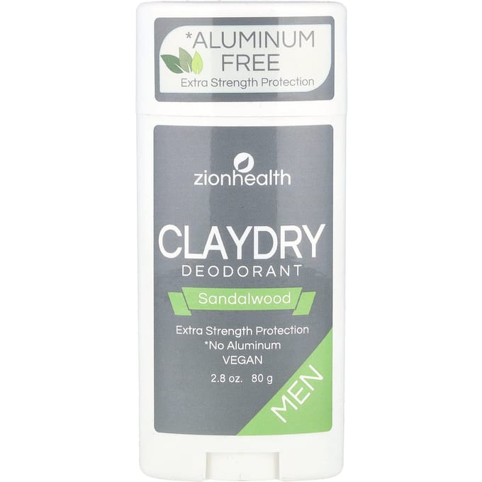 Heren, Claydry Deodorant, Sandelhout, 80G(2.8oz) gray