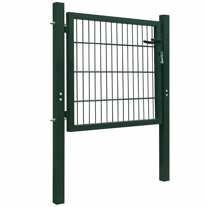 vidaXL - Poort - 100x100 - cm - staal - groen
