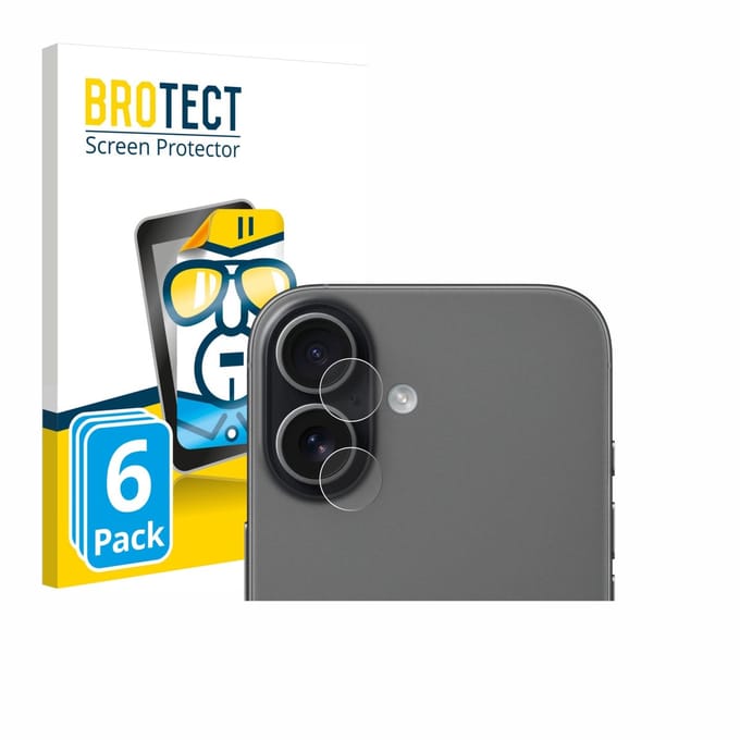 BROTECT - Screenprotector voor Apple iPhone 17 (ALLEEN Camera Lens) - Folie Beschermfolie transparant 6 Stuks