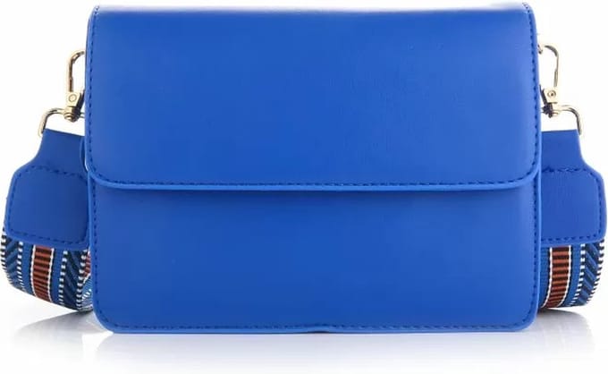 Bijoutheek Tas Crossover Glad Blauw