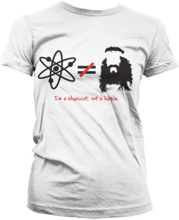 The Big Bang Theory Dames Tshirt -M- I'm A Physicist, Not A Hippie Wit