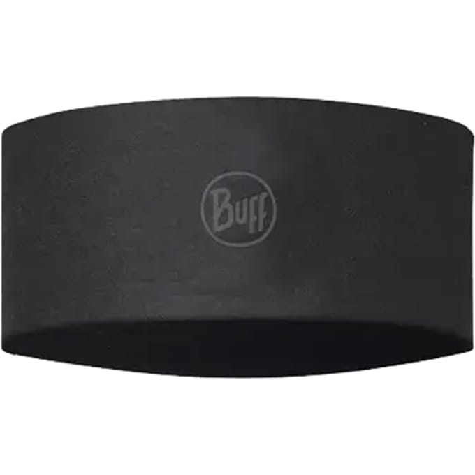 BUFF® Coolnet UV Wide Headband SOLID BLACK - Hoofdband