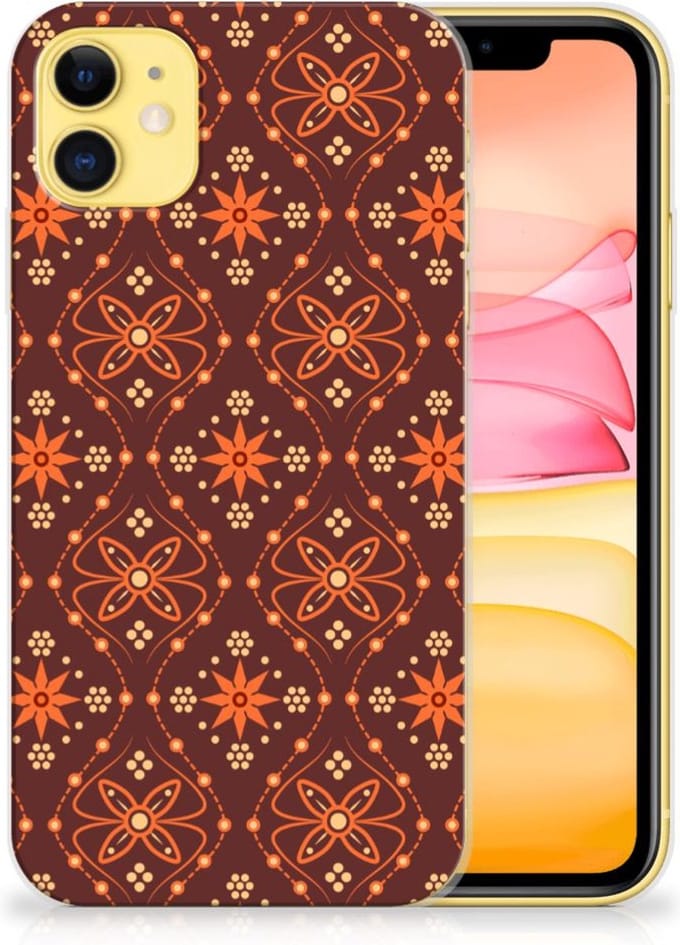 TPU Hoesje voor Apple iPhone 11 TPU bumper Batik Brown